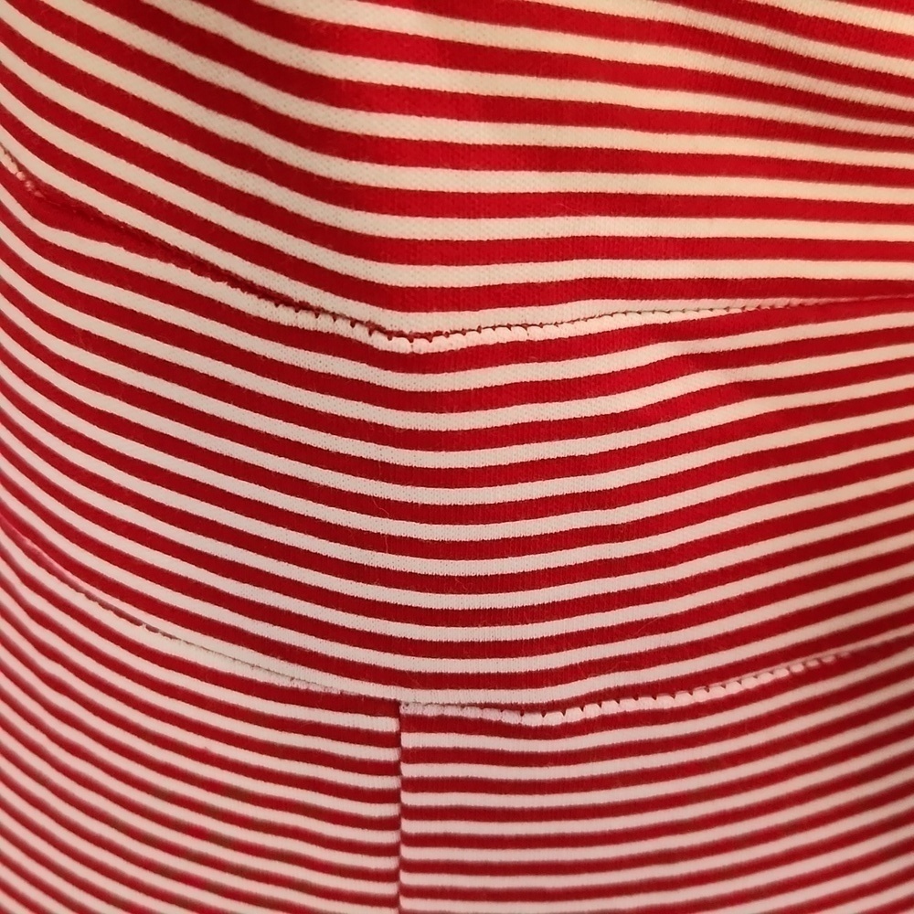 NWT Pretty Little Thing Red striped frill ruffled playsuit romper size 4 - Picture 5 of 7
